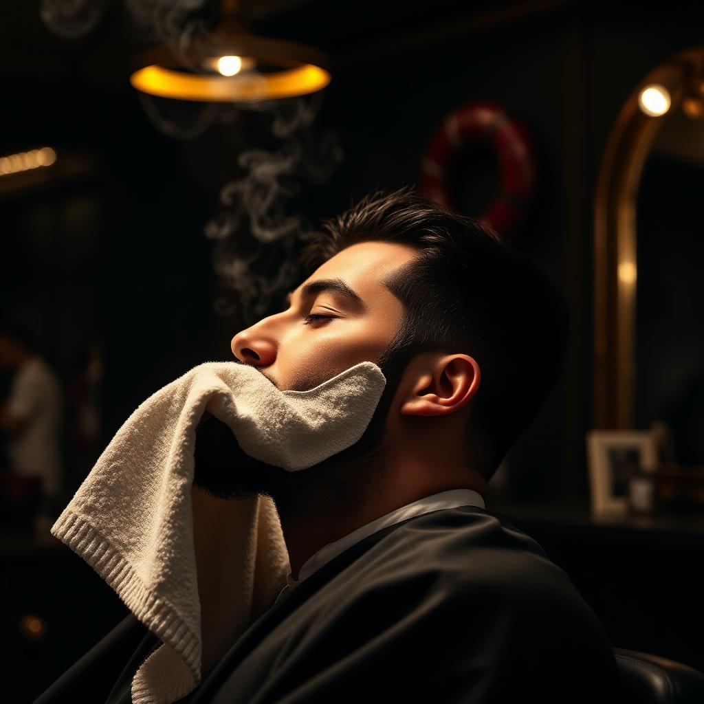 Traditional hot towel shave